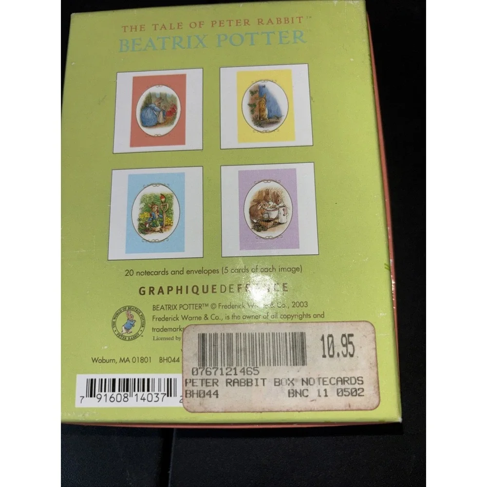 Peter Rabbit Petite Notecards Beatrix‎ Potter 2003 Only Missing 1 Card